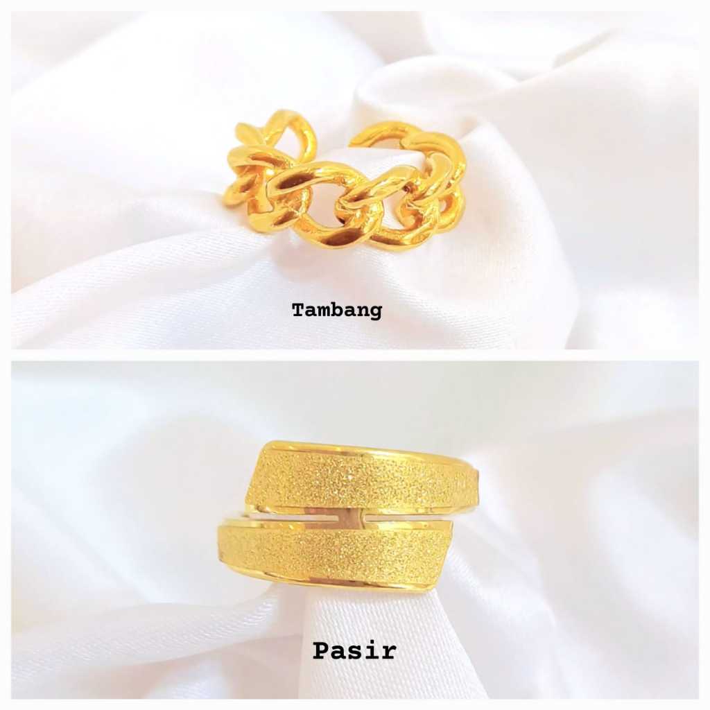 Cincin Titanium Spiral Pasir CCT-207