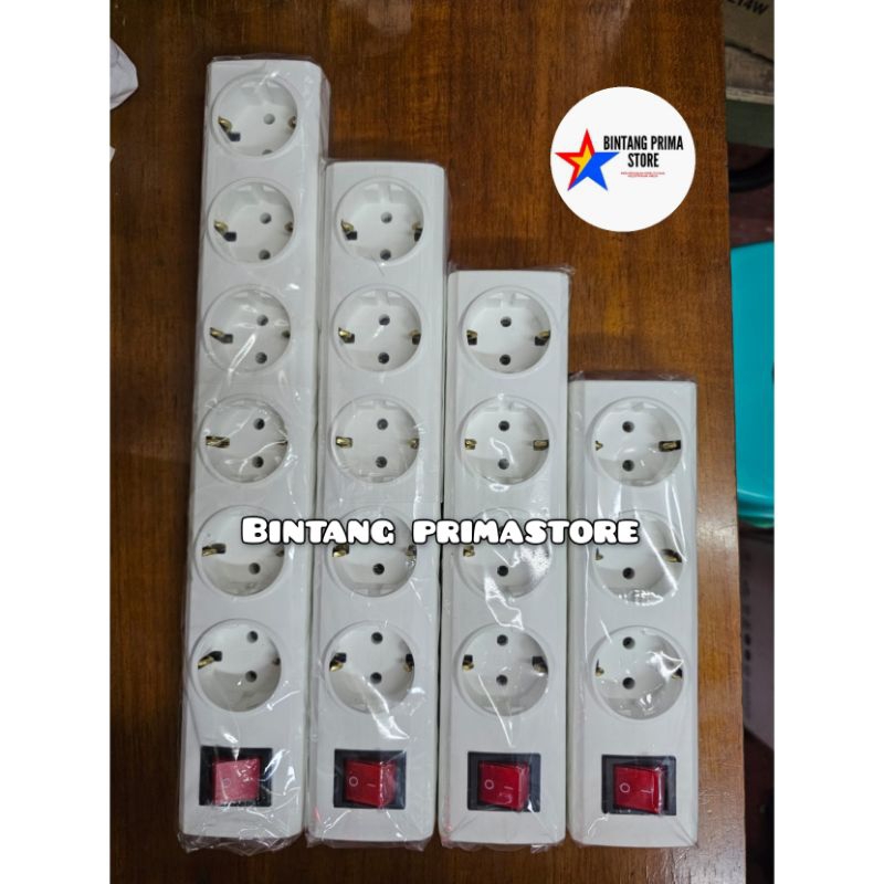 Stop Kontak Broco + Switch 6 Lubang Non CP + Switch Broco 15461