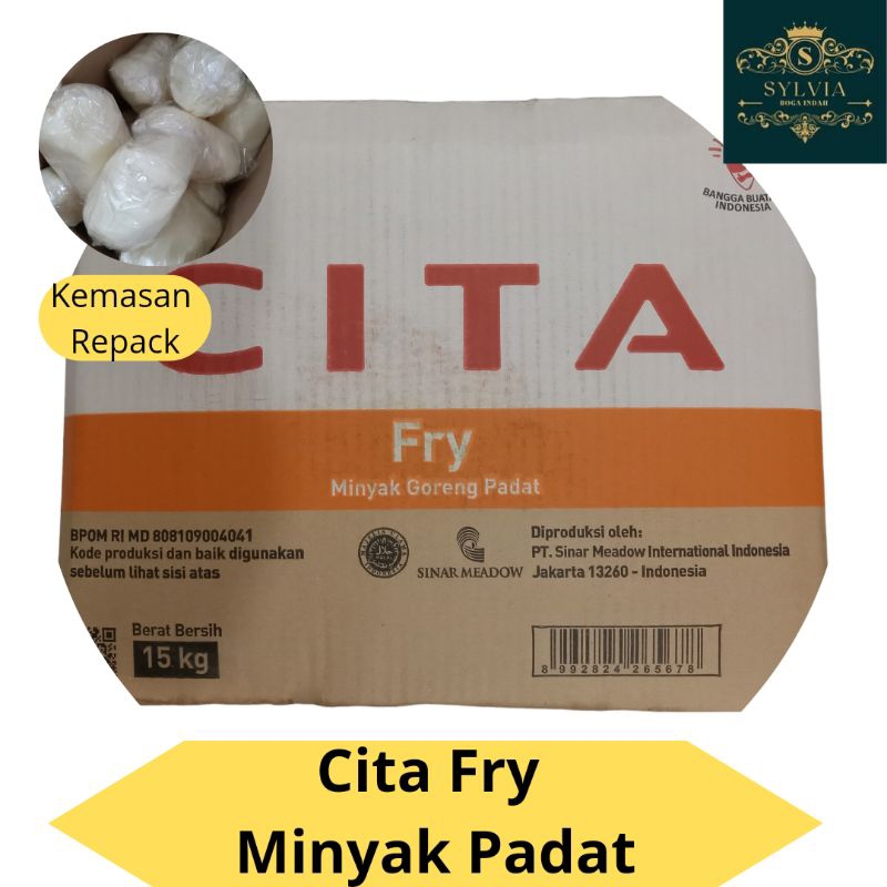 

CITA Fry / Citafry Minyak Goreng Padat untuk goreng Donat, Kentang ,Ayam krispi 500 gr Repack