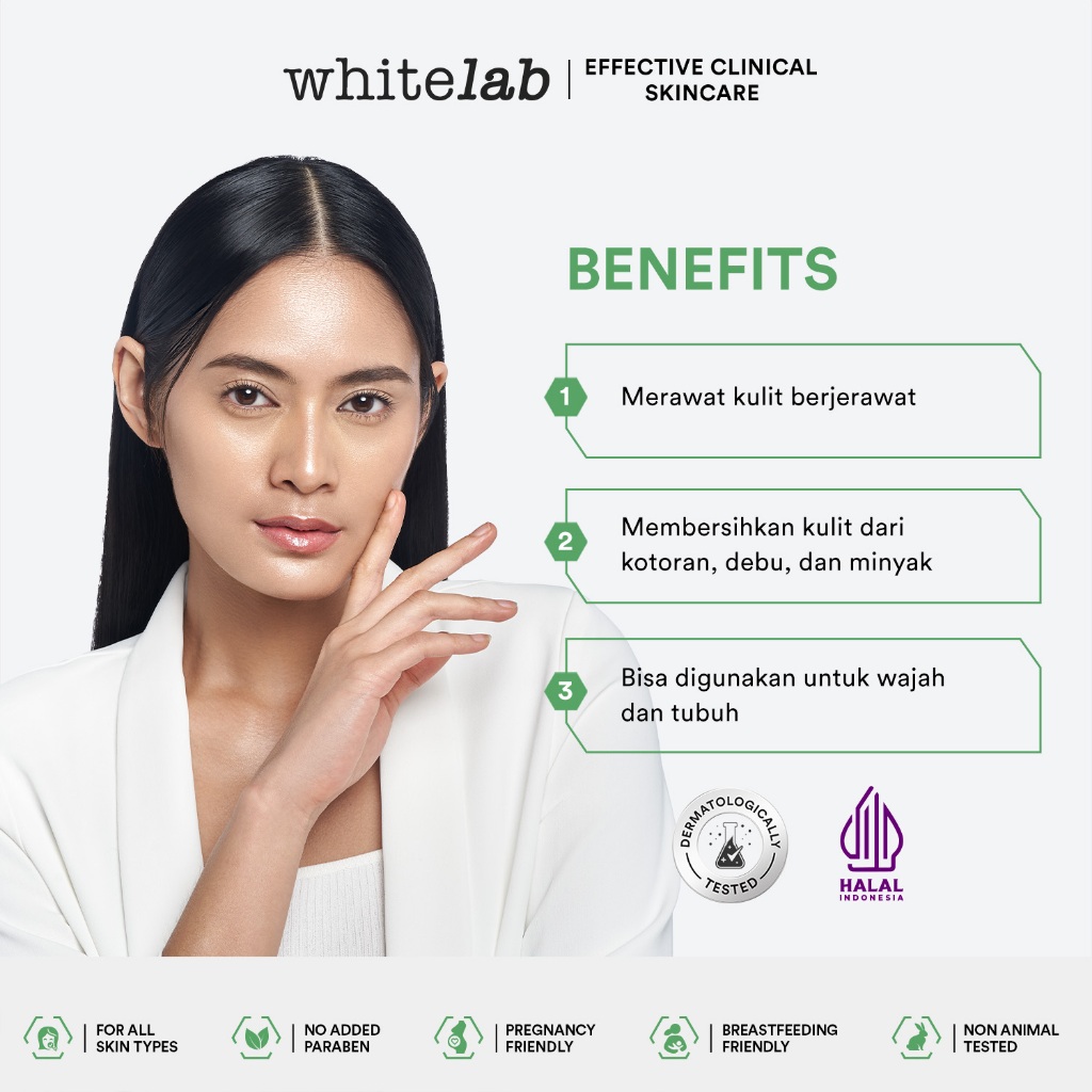 Whitelab Acne Soap - Sabun Wajah Dan Badan Untuk Kulit Berjerawat Dengan Mugwort, Bha & Tea Tree [BPOM] Image 3