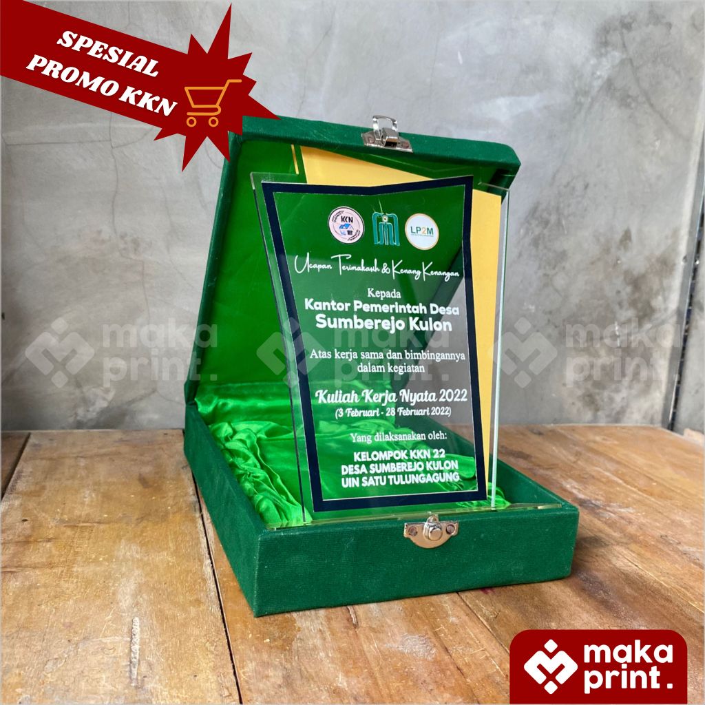 Vandel KKN Ukuran ( 15x20 ) Tebal 3mm Free Tatakan - Cinderamata KKN - Cinderama PPL - Cinderamata A