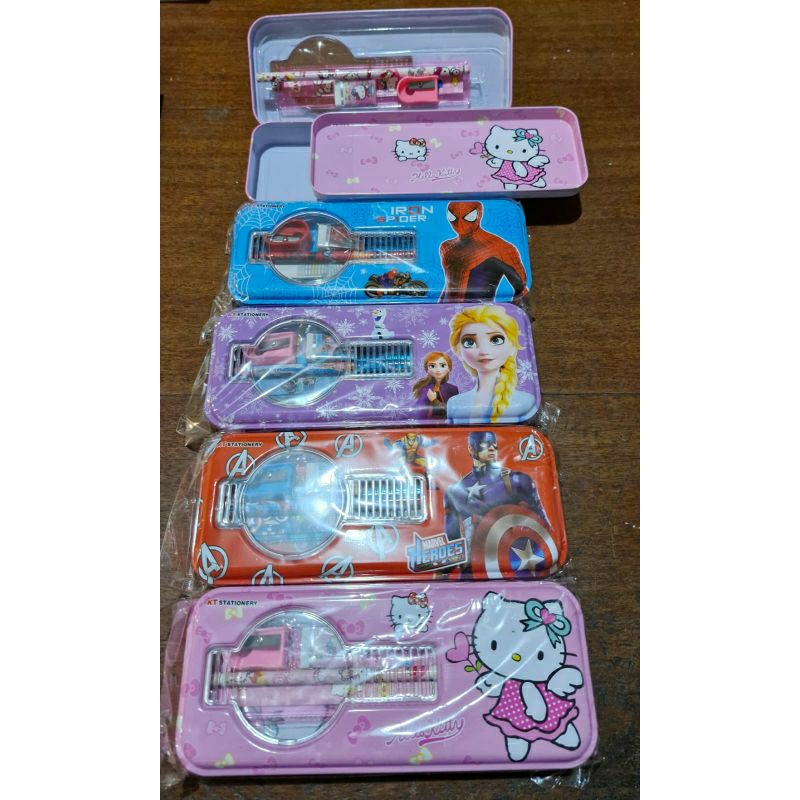 

[SET] PENCIL CASE KALENG 6620 + ISI JUMBO / TEMPAT PENSIL 2 SUSUN 6620