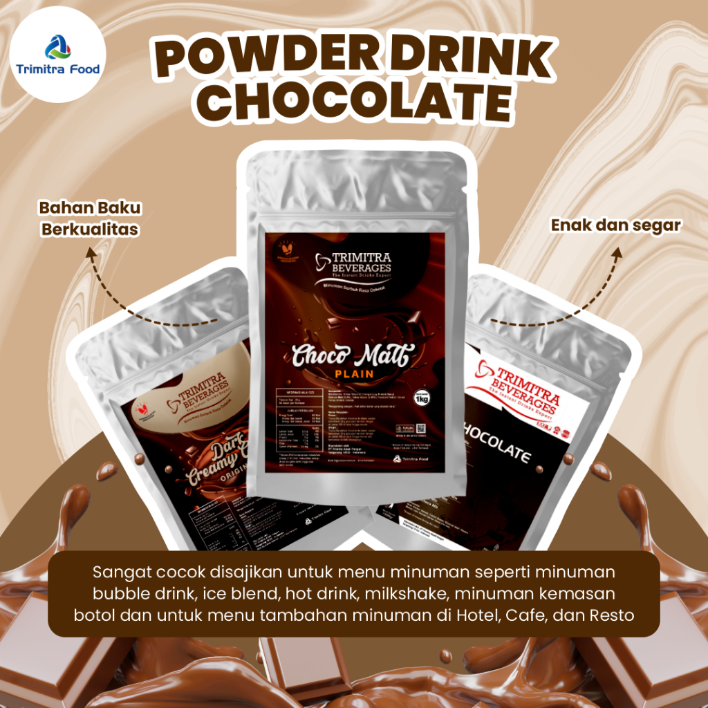 

Bubuk Minuman Powder Drink Aneka Rasa Varian Coklat Mix Dengan Gula 1 Kg Halal