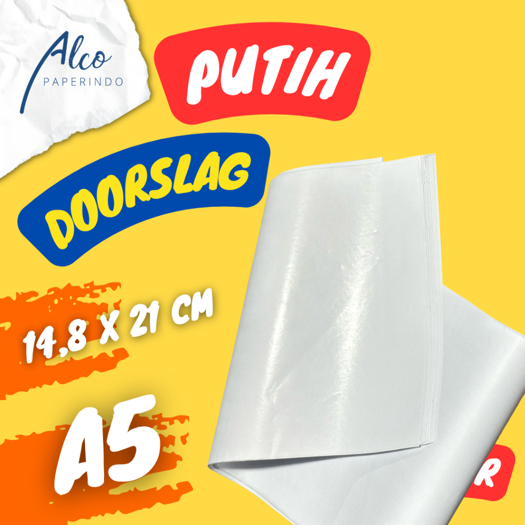 

Doorslag Wrapping Paper A5 (14,8x21 cm) isi 500 Duslak Warna Putih