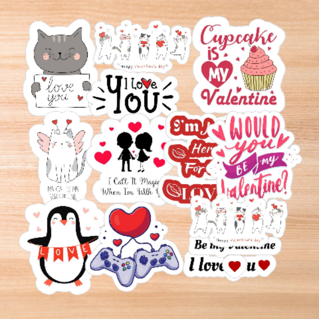 

(45 pcs) Stiker Valentine | Sticker cutting Laptop Hp Journal Buku Estetik Jurnal Jurnaling Aesthetic mobil helm motor jendela waterproof tahan air