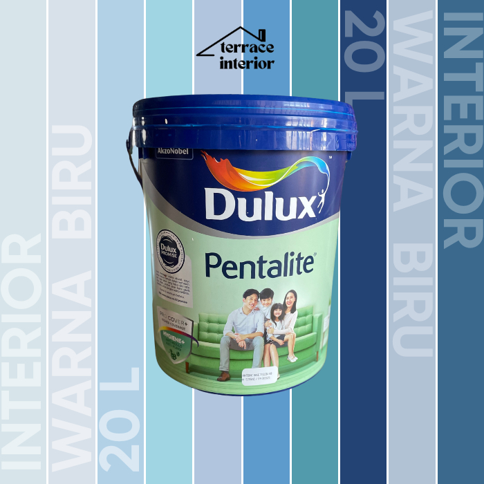 Cat Tembok Dulux Pentalite Interior 20L warna Biru Doff Matt