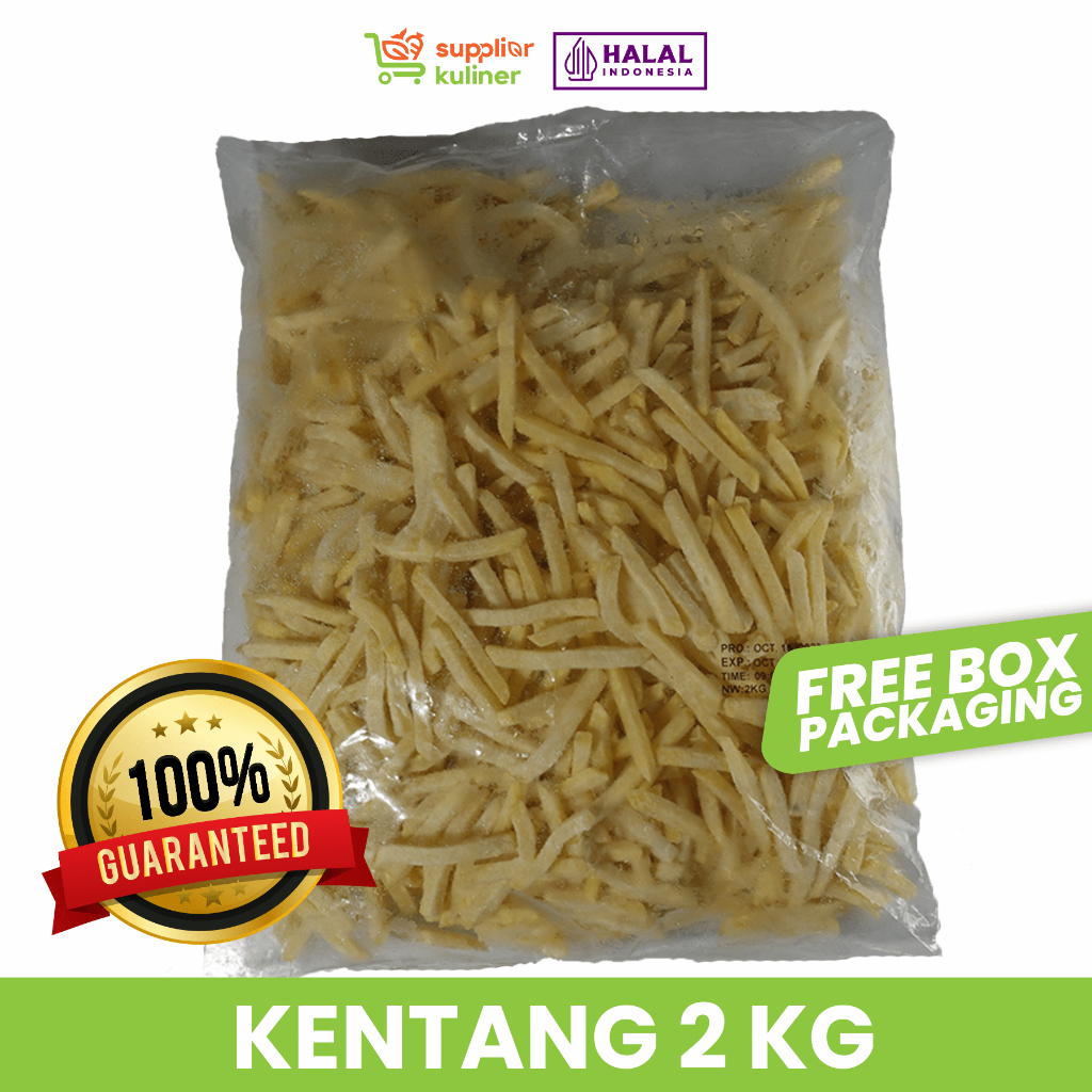 

KENTANG FROZEN / FRENCH FRIES / KENTANG STRAIGHT CUT IMPORT 2 KG