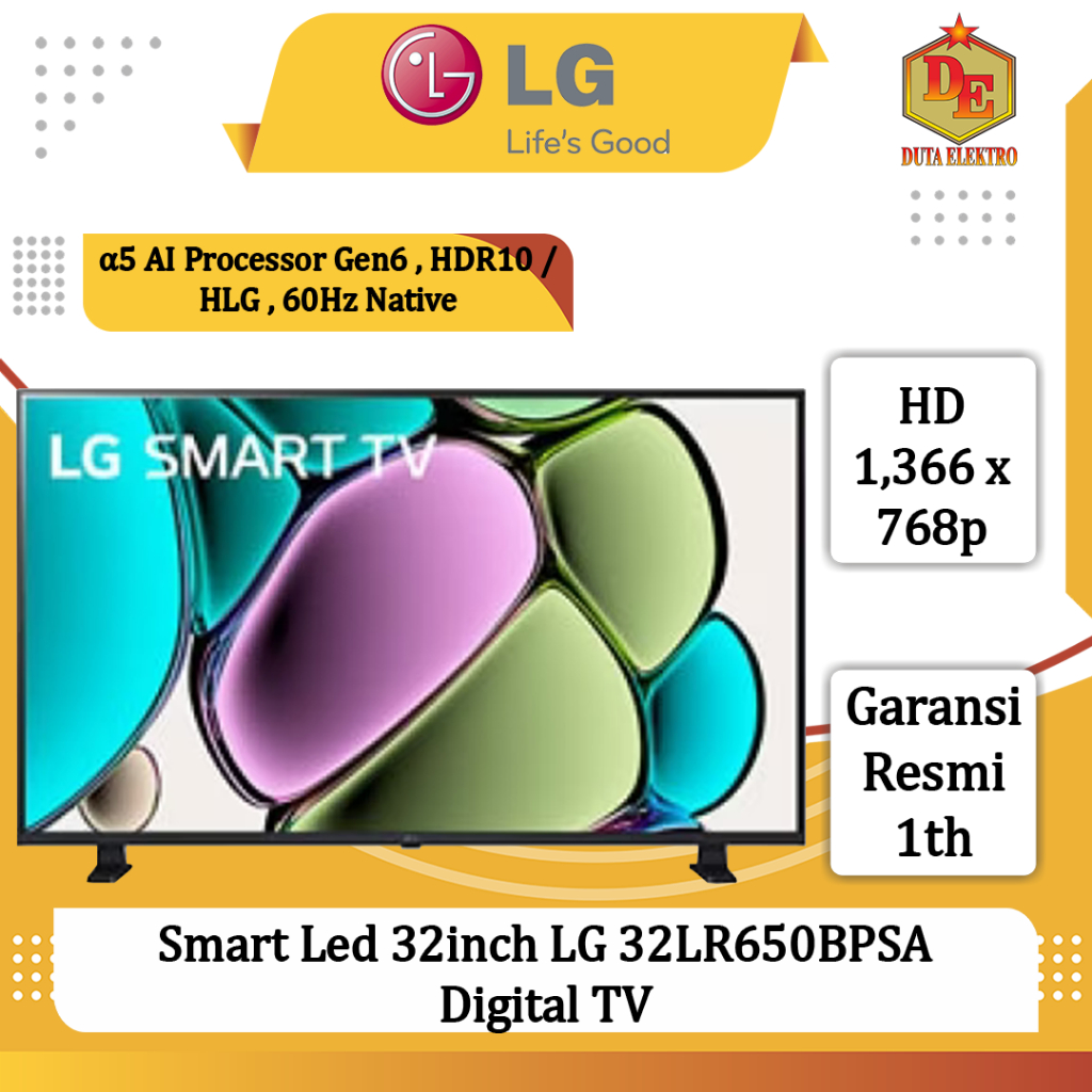 Smart Led 32inch LG 32LR650BPSA Digital TV