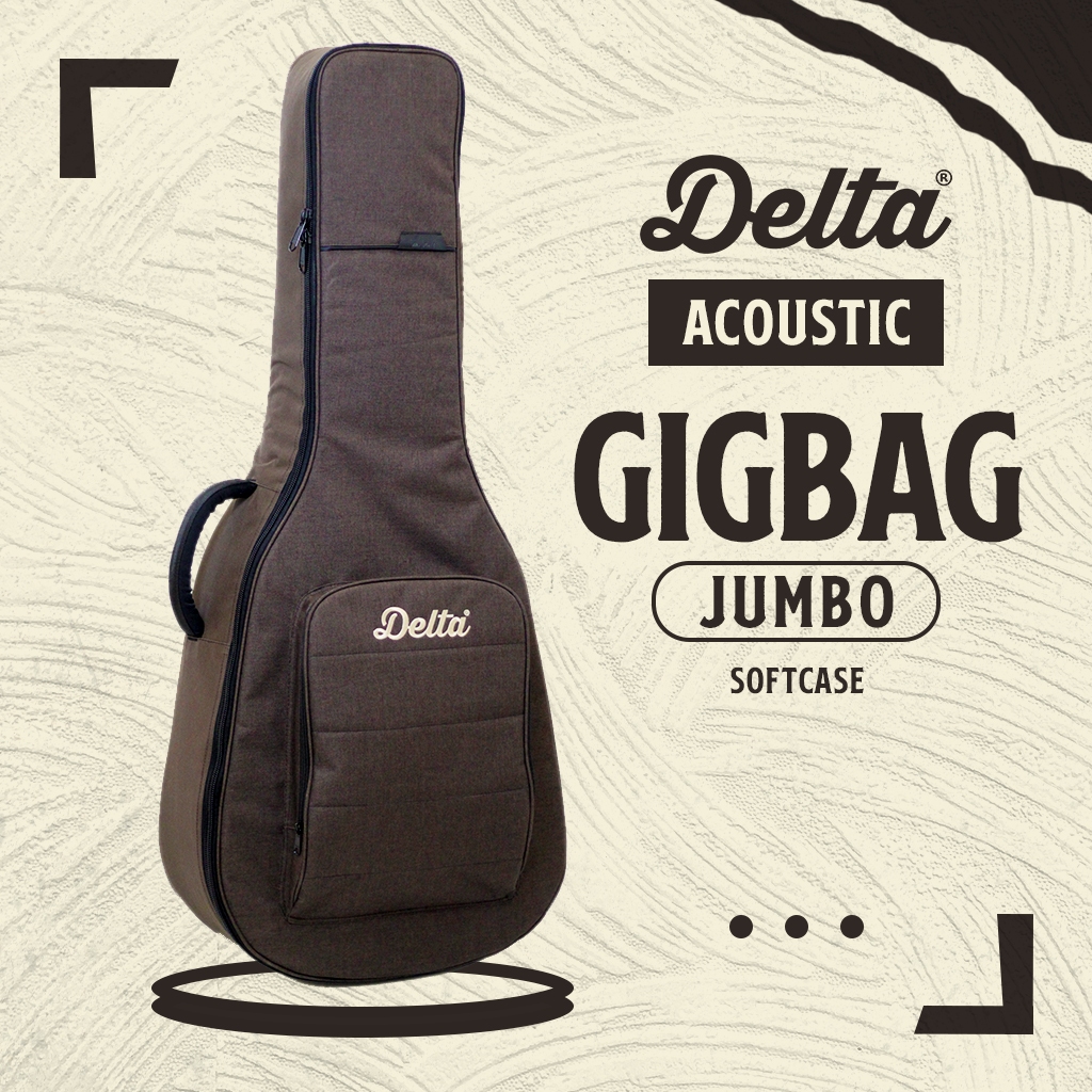 Delta Tas Gig Bag Untuk Gitar Acoustic Electric Bass Tebal Kuat - Dr Case