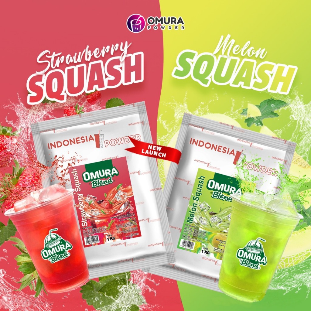 

BLEND Bubuk Minuman Premium Rasa Strawberry Squash Tanpa Susu Mix Gula 1 Kg & 500 Gram Indonesia Powder