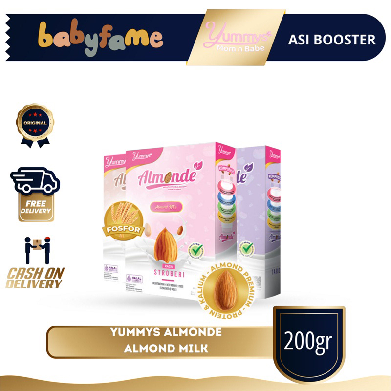 

YUMMYS ALMONDE ALMOND MILK | SUSU ALMOND | 200GR