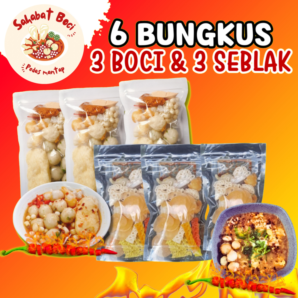 

BUNDLING BASO ACI X SEBLAK INSTAN PAKET SUPER HEMAT USAHA KOMPLIT BUNGKUS BUMBU ENAK GURIH PEDAS HARGA RESELLER TERJANGKAU MAKANAN SIAP SAJI BASO ACI ORIGINAL SEBLAK INSTAN PEDAS MERCON QUALITY PREMIUM HARGA TERJANGKAU CEMILAN INSTAN FOOD - SAHABAT BOCI