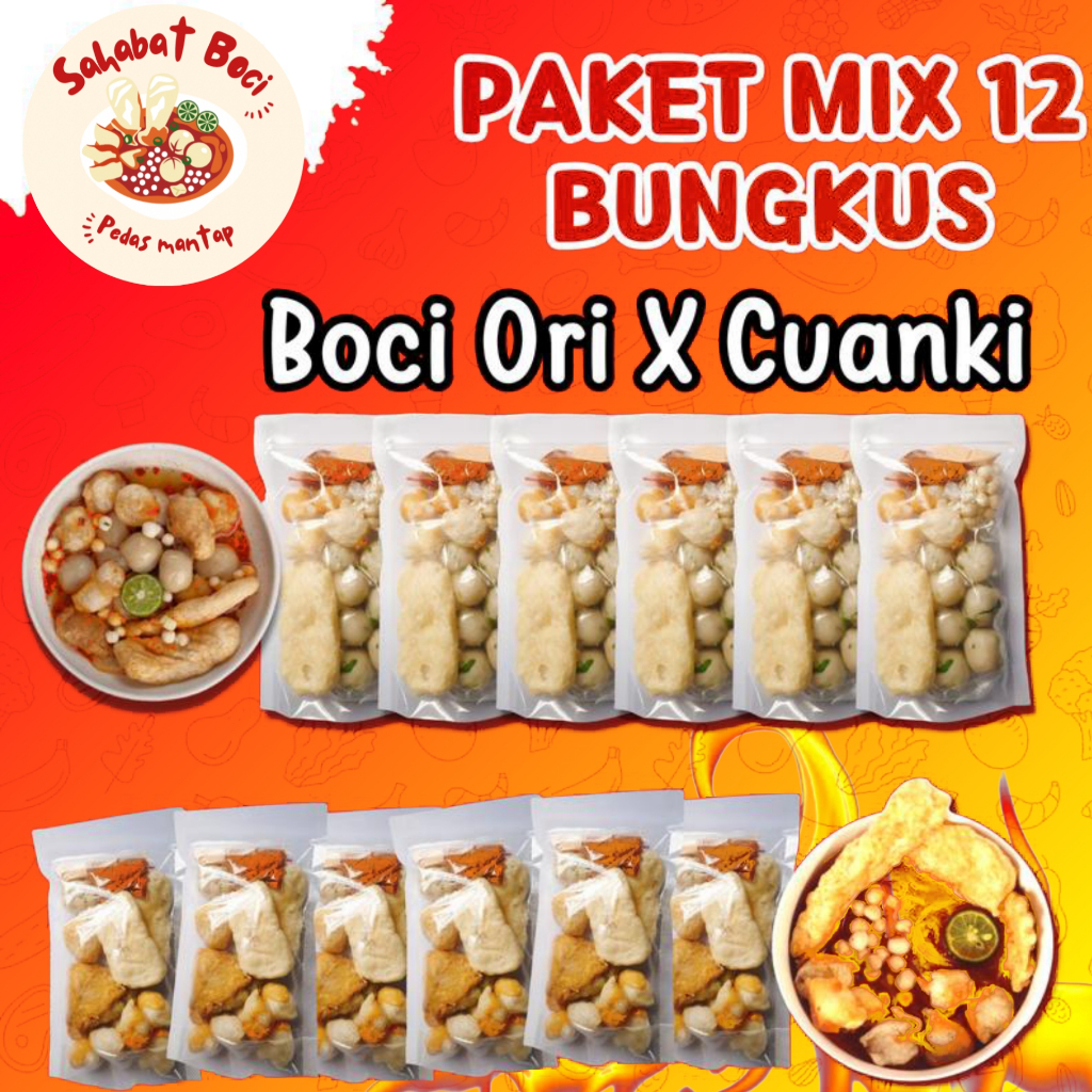 

BUNDLING BASO ACI X CUANKI INSTAN PAKET SUPER HEMAT USAHA KOMPLIT BUNGKUS BUMBU ENAK GURIH PEDAS HARGA RESELLER TERJANGKAU MAKANAN SIAP SAJI BASO ACI ORIGINAL CUANKI INSTAN PEDAS MERCON QUALITY PREMIUM TERENAK JELETOT CEMILAN INSTAN FOOD - SAHABAT BOCI