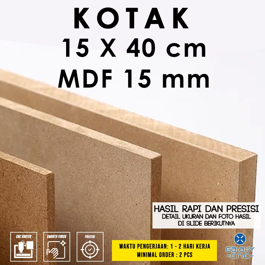 

Papan Kayu Kotak uk. 15 x 40 cm - MDF 15 mm
