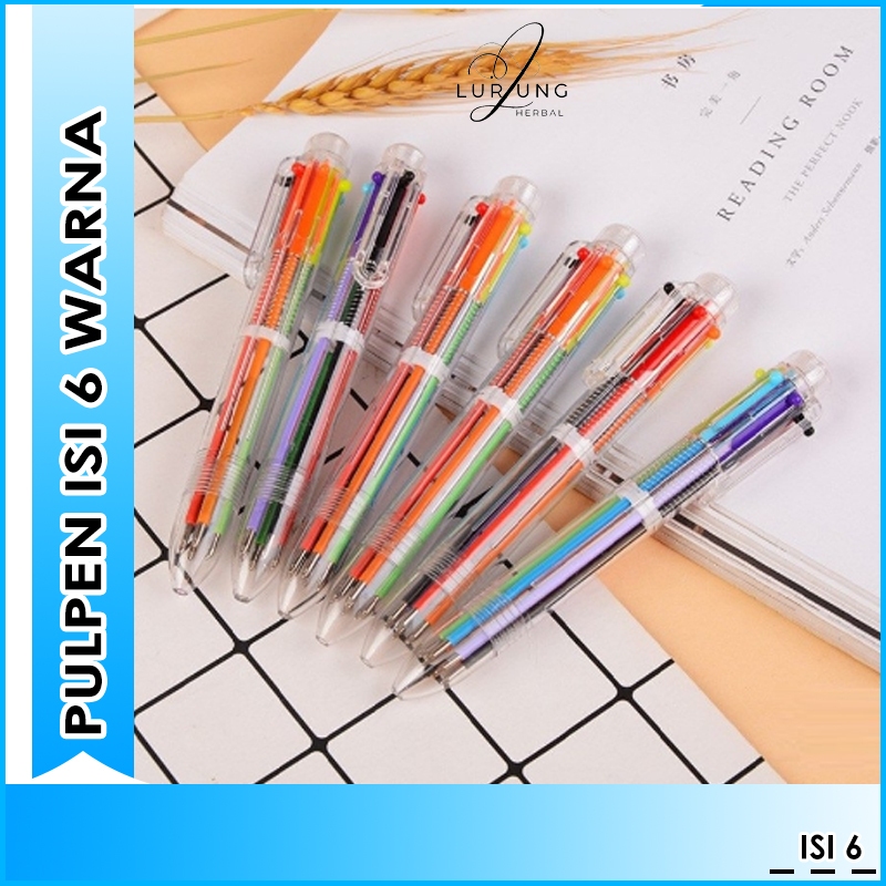 

Pulpen Warna Warni 1 Set Bolpoin Isi 6 Aesthetic Tidak Bisa Dihapus Bukan Joyko Gel