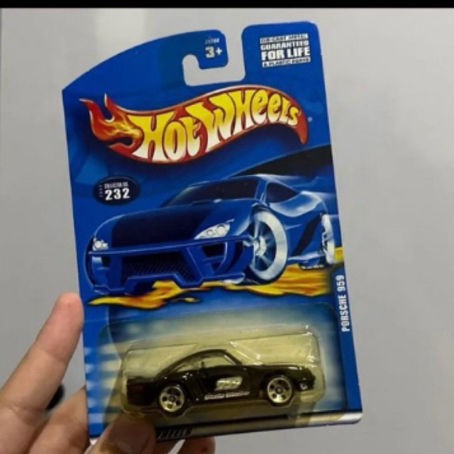 hotwheels porsche blue card