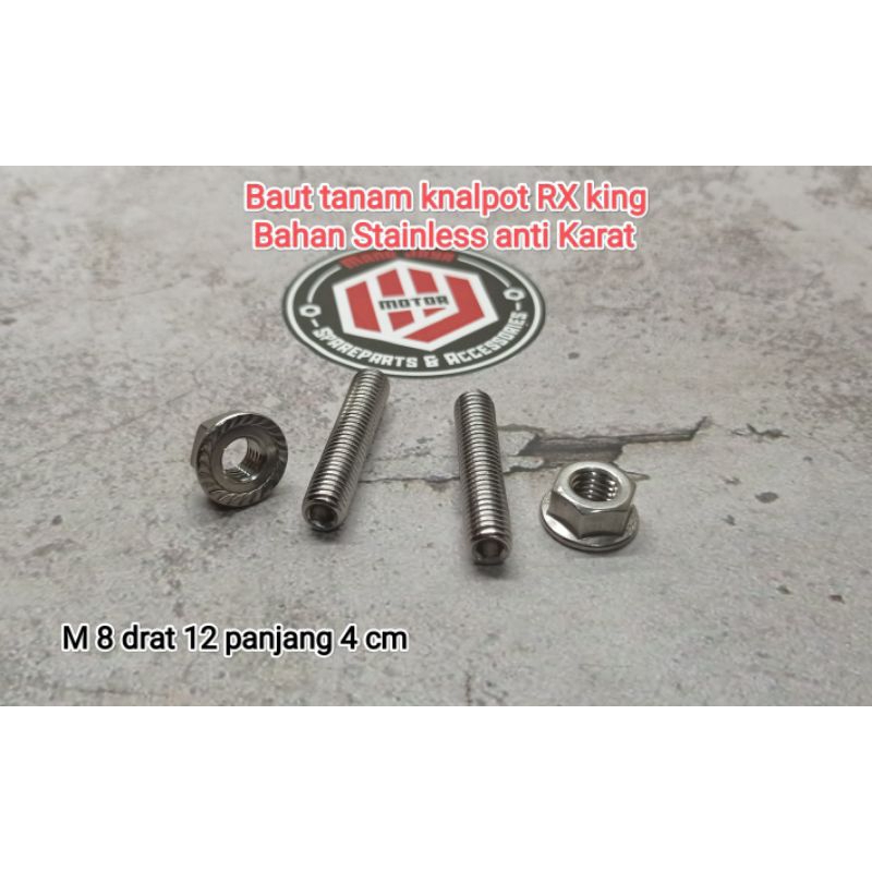 BAUT TANAM KNALPOT RX KING PLUS MUR BAHAN STAINLESS