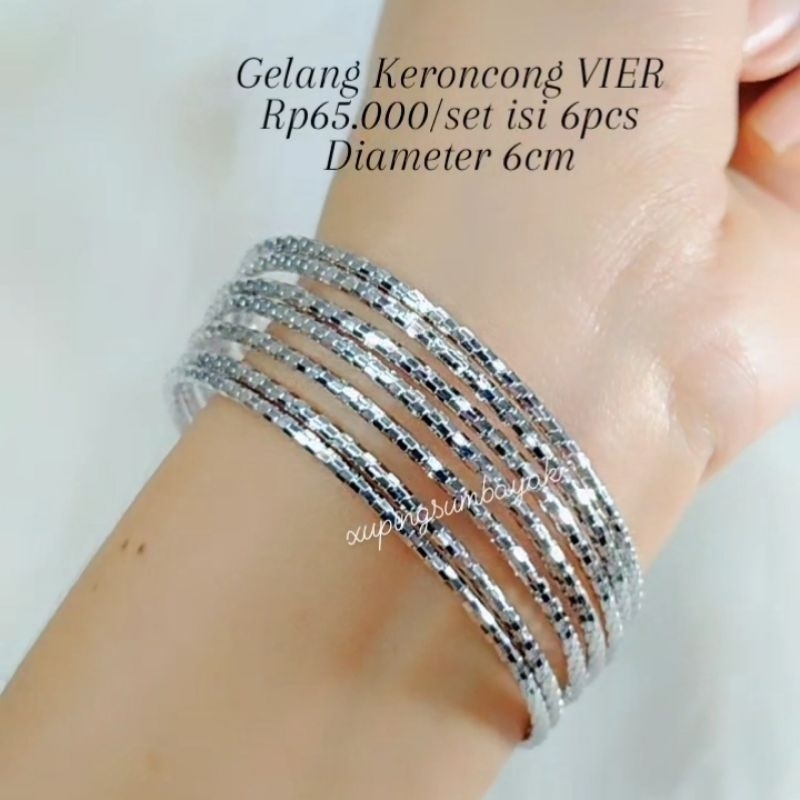 xupingsumbayak - gelang keroncong33. xuping titanium Rodhium tembaga lapismas
