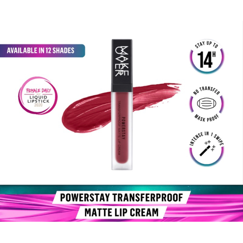 Make Over Powerstay Transferproof Matte Lip Cream | Lip Cream Makeover | lipstik Makeover