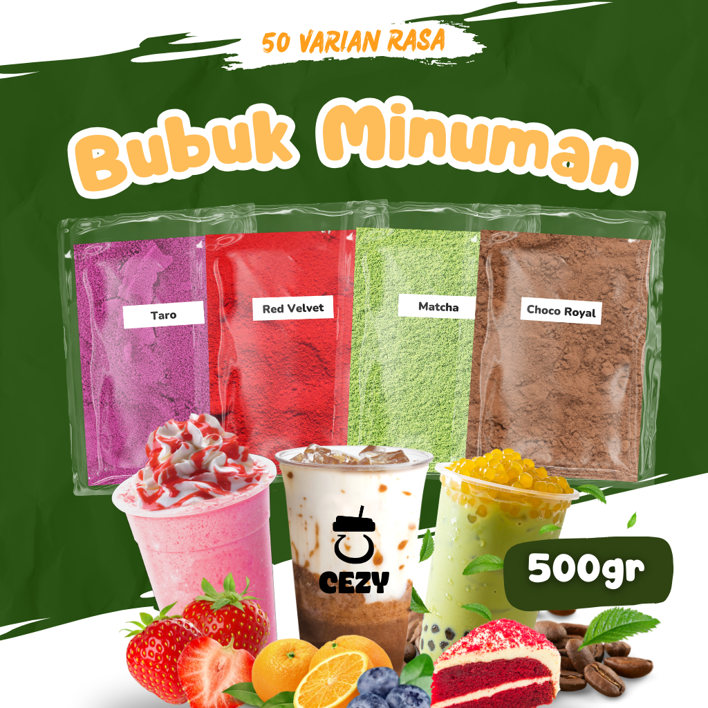 

Bubuk Minuman Rasa 500gr Serbuk Minuman Instan Aneka Rasa Kekinian Bubuk Minuman Boba Powder Drink