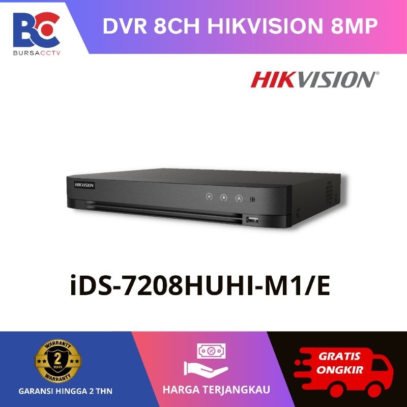 TURBO HD DVR HIKVISION 8 CH 4 CH up to 8MP (HUHI)