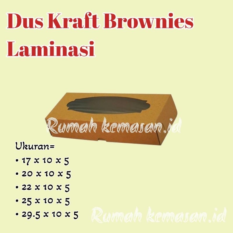 

Kotak Kue Dus Brownies Laminasi Kraft ukuran 17,20,22,25,30 cm / Dus Kue Brownies Kraft tinggi 5cm