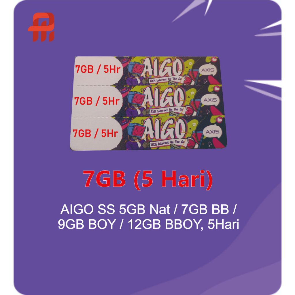 Voucher AXIS 7GB 5hari