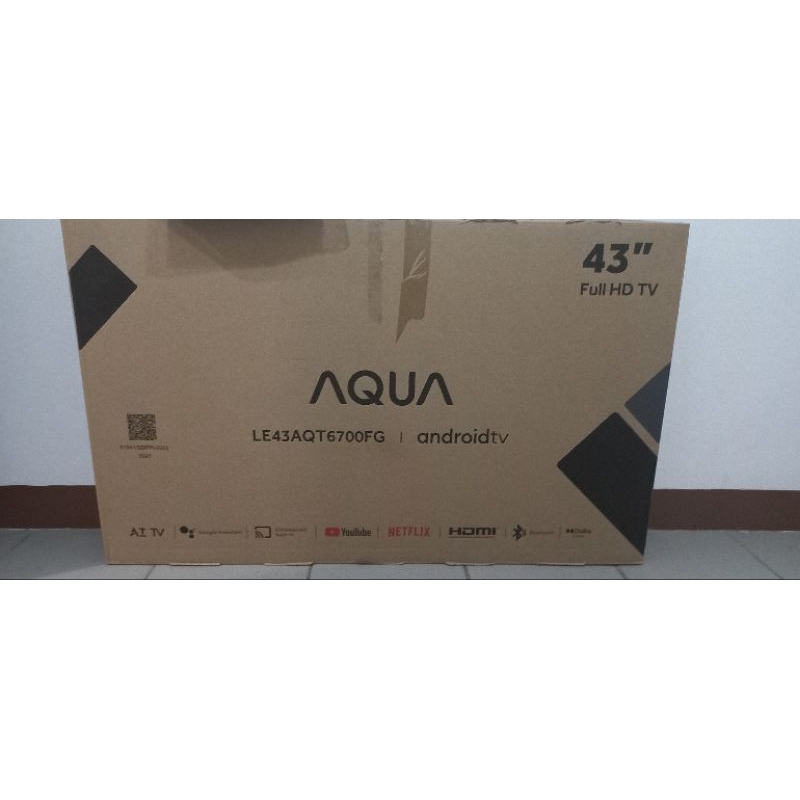 tv.aqua android 43inch+breaket+garansi resmi (second 90%)