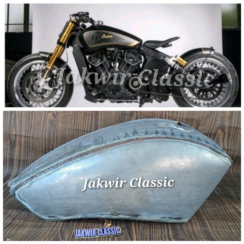Tangki Indiana Bobber indian indian bobber Tangki Japstyle Bobber Bahan Tebal Resin Anti Bocor