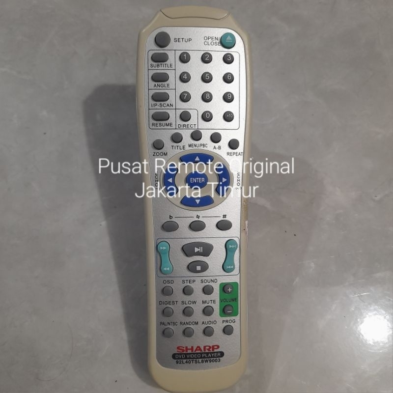 REMOTE REMOT DVD PLAYER SHARP 92L40TSL8W9003 ORIGINAL