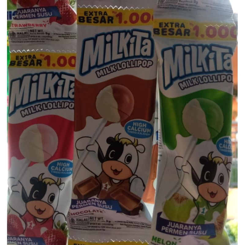 

Milkita Lollipop Varian Rasa Coklat Rasa Melon,Rasa Strawberry