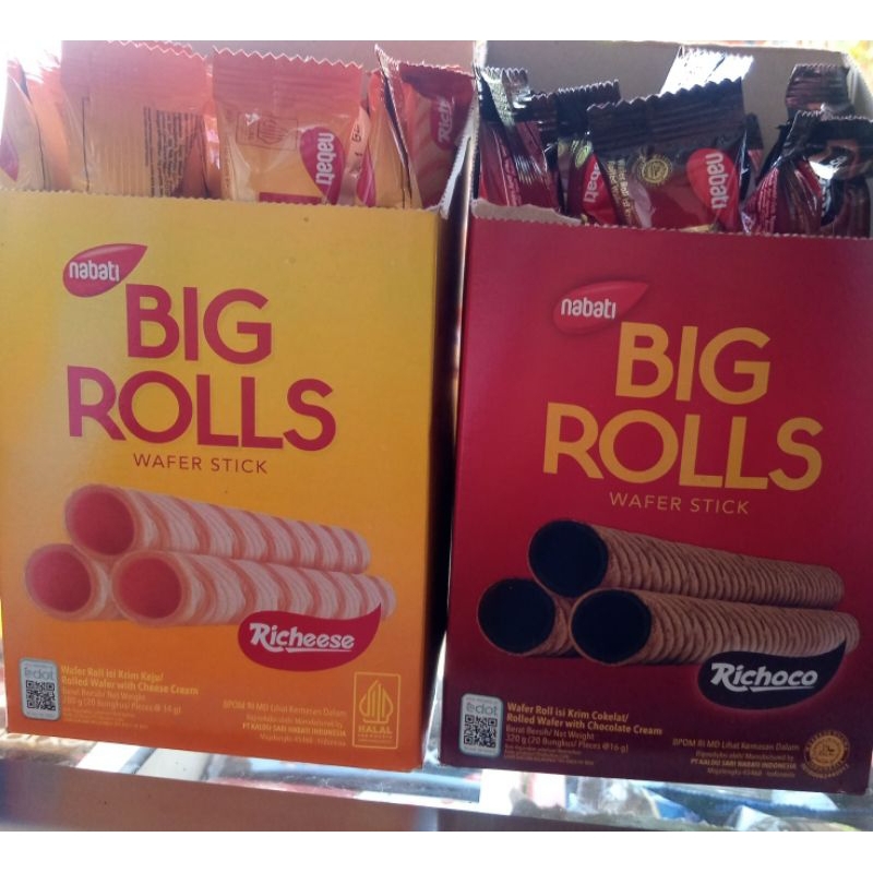 

Nabati Big Rolls Wafer Stick Varian Rasa Keju Rasa Coklat