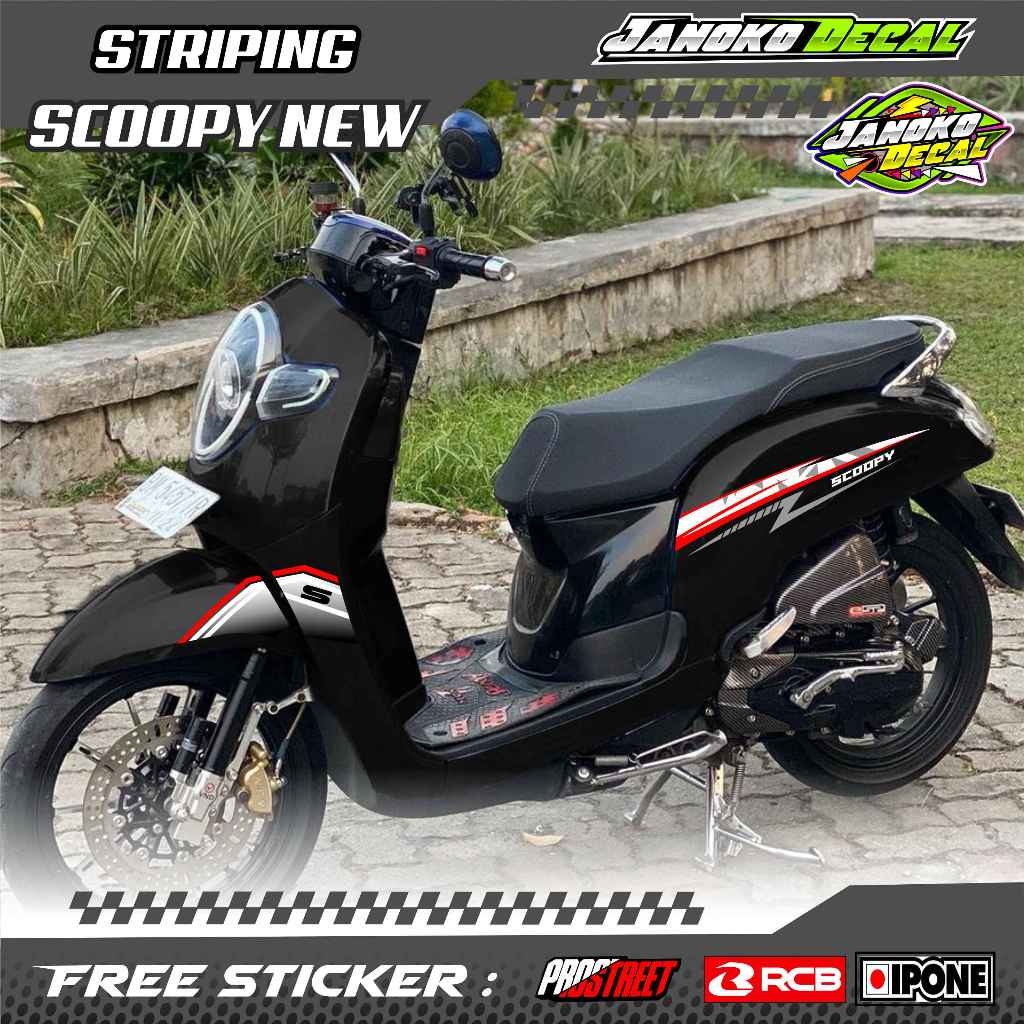 STRIPING VARIASI LIST MOTOR SCOOPY NEW 2019 / STICKER VARIASI HONDA SCOOPY NEW 2019