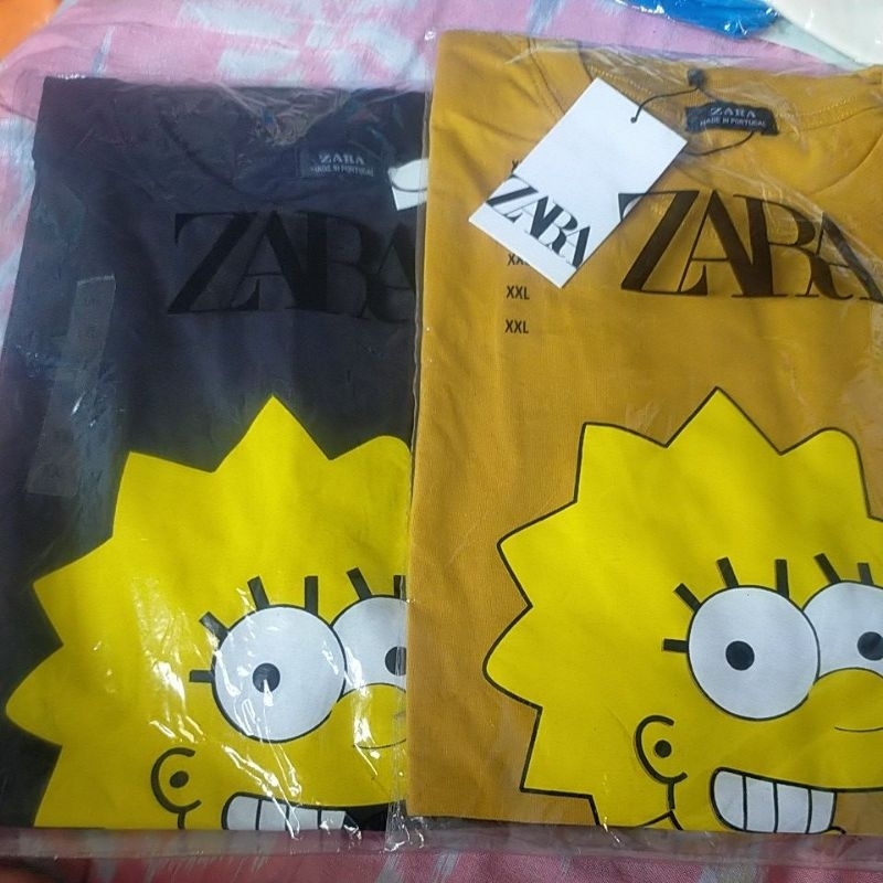 TS Z*RA Liza the Simpsons Tshirts Top made in Portugal size XXL/ kaos Baru