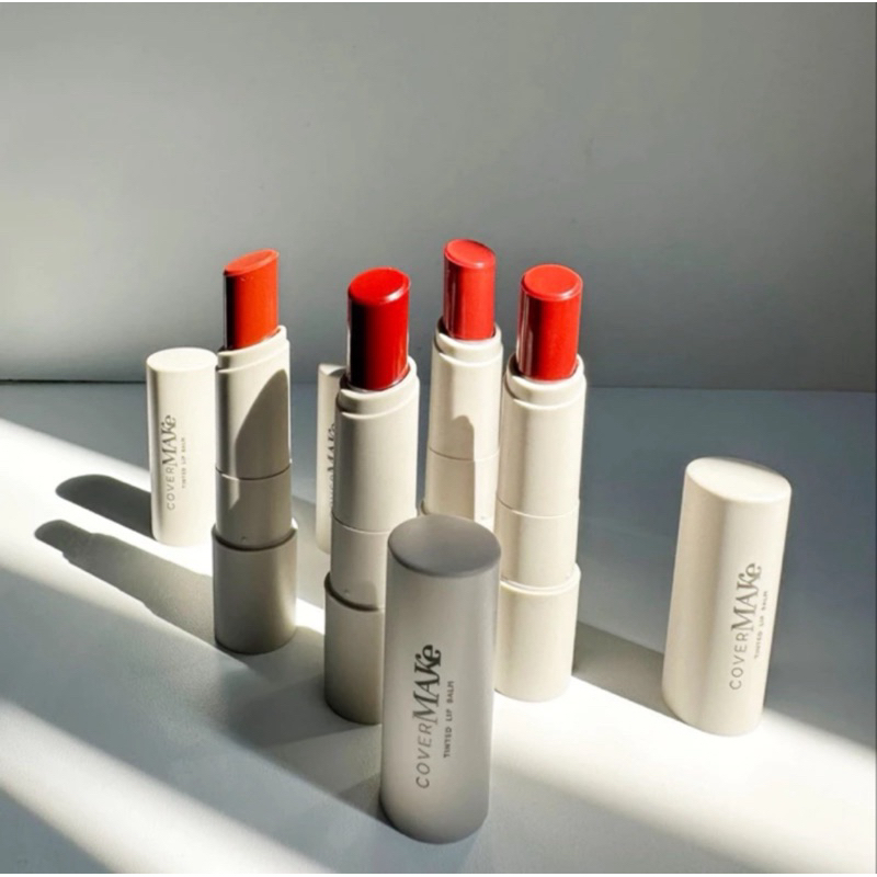 [READY SIAP KIRIM] BPOM Covermake Tinted Lip balm Malibu Red | Peach Salmon | Pink Crush | Strawberr