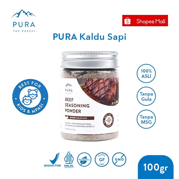 

Pura Kaldu Asli | Bumbu Kaldu Sapi (100gr) - Beef Seasoning Powder - Kaldu Mpasi - BB Booster - No Msg - No Gula - Kaldu Serbaguna - Kaldu Bayi - Kaldu Sapi Pura