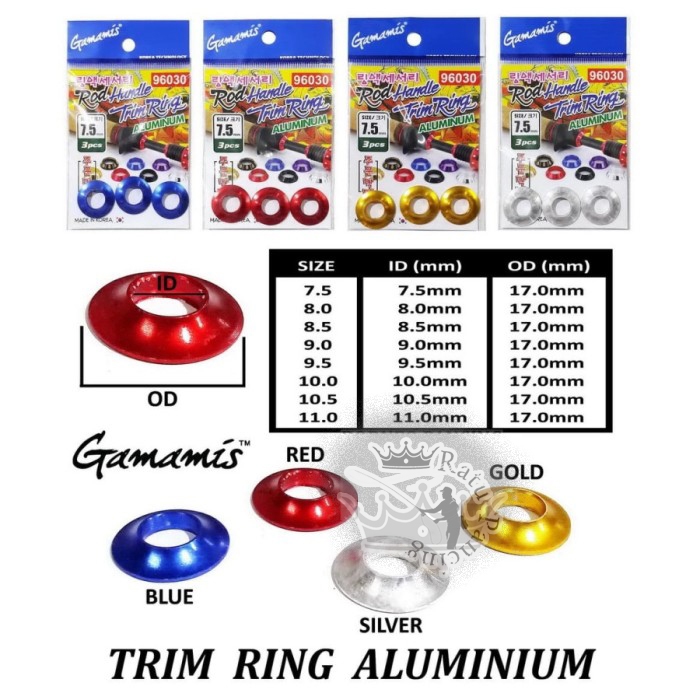 Winding Check Joran Aluminium / Rod Handle Trim Ring Gamamis