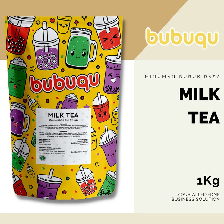 

Bubuqu Powder Drink Milk Tea - Bubuk Minuman Teh Susu 1 Kg