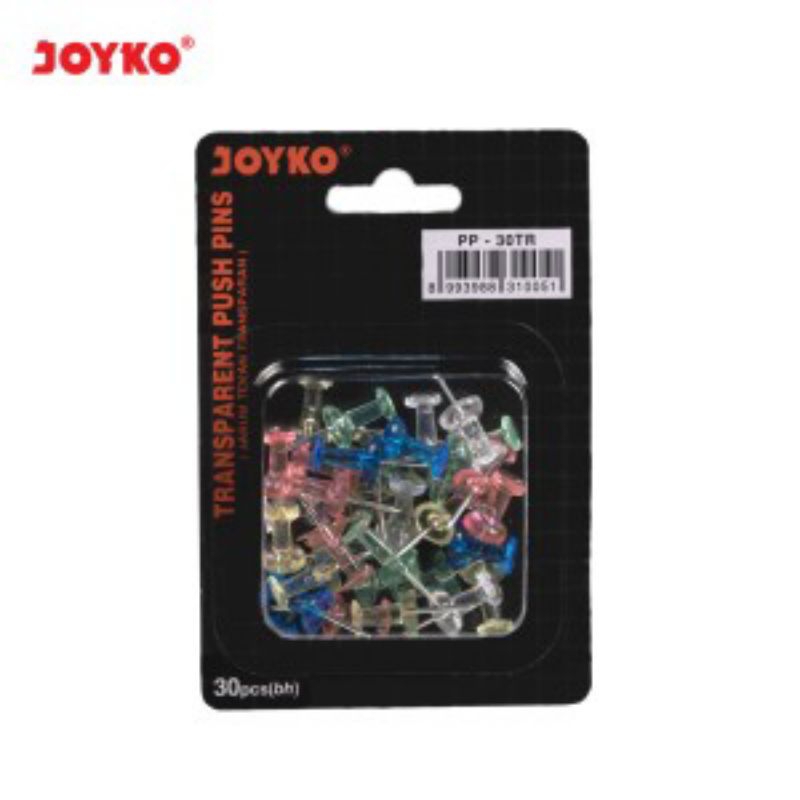 

Push Pin/Paku Kertas JOYKO PP-30TR 1pak/30Pcs