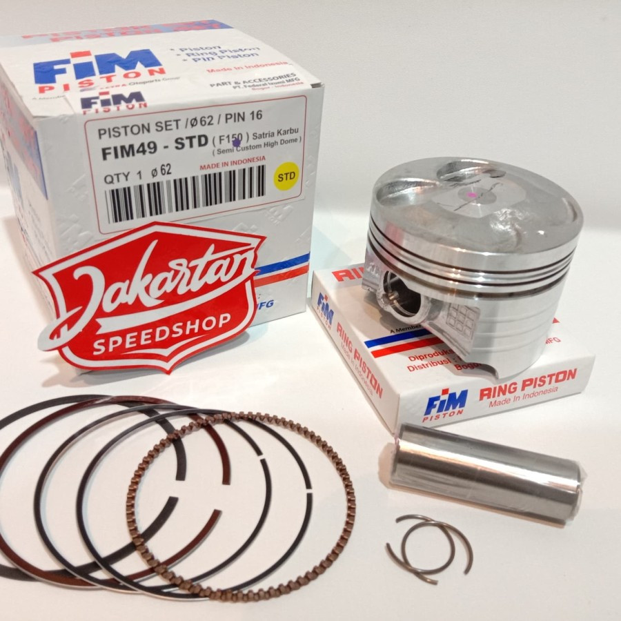 Piston FIM49 satria FU 150 ,Size (STD)62 s/d (200)64,Standar Harian
