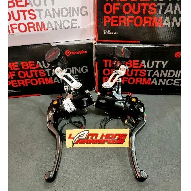 MASTER REM (BREMBO) R+L CORSA CORTA TABUNG PISAH HITAM,BIRU