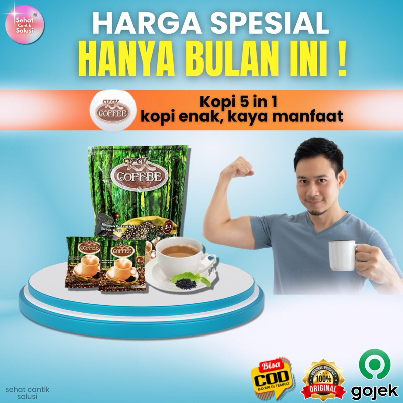 

KK Coffee Kopi 5 in 1 Minuman Botanikal Baik Untuk Kesehatan Tubuh Serbuk Kopi KK Indonesia Original