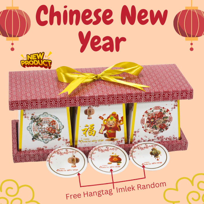 Box Hampers Kue Kering Toples Jar Unik, Kotak Packaging Toples Jar 3 Toples ( 5 PCS )