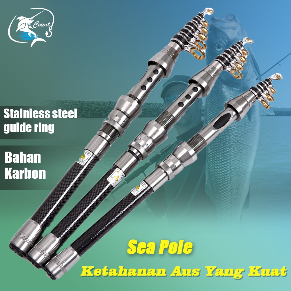 Joran Pancing 1.5m 1.8m 2.1m 2.4m / Joran Pancing Laut Mini Ultra Pendek Karbon / Fishing Rod Solid