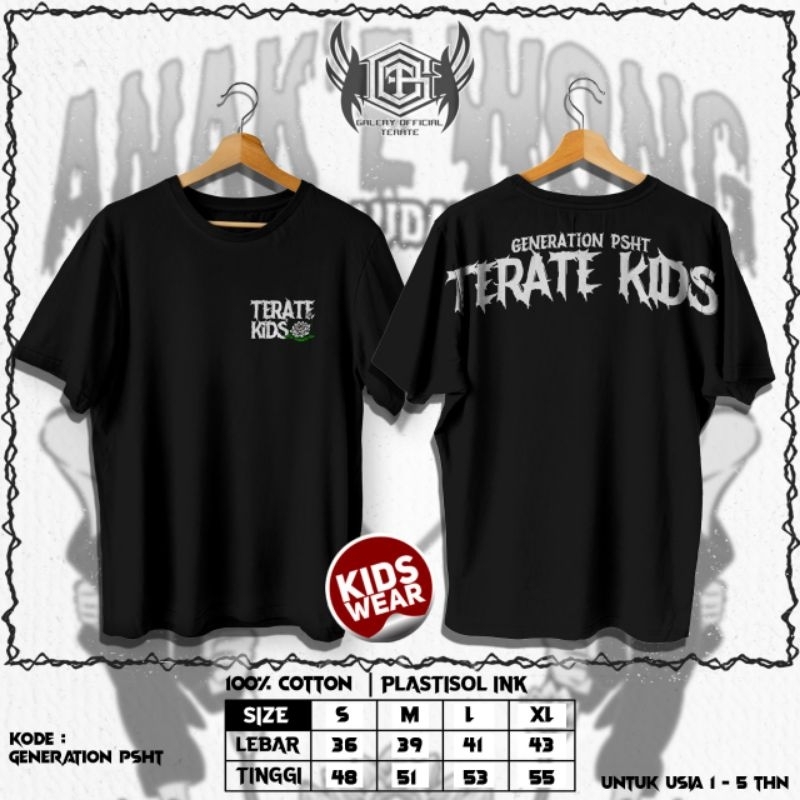 Baju Kaos Silat Anak PSHT Kaos Terate Kids Kaos Anak Laki-Laki dan Perempuan