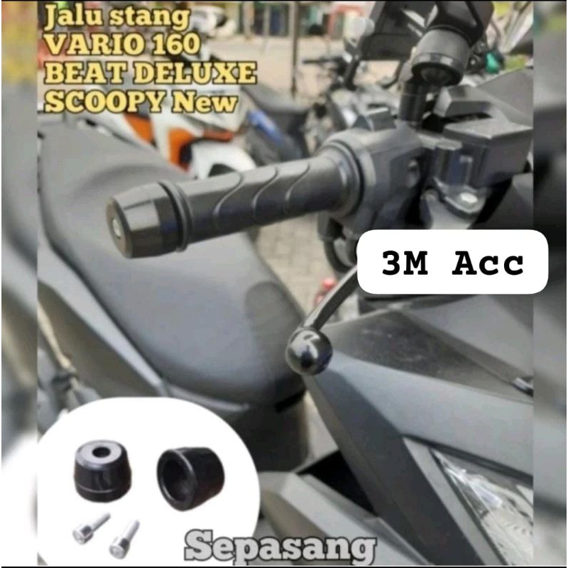 Jalu Stang Behel Honda VARIO 160 BEAT DELUXE 2020 SCOOPY 2020 2022 2023 HITAM