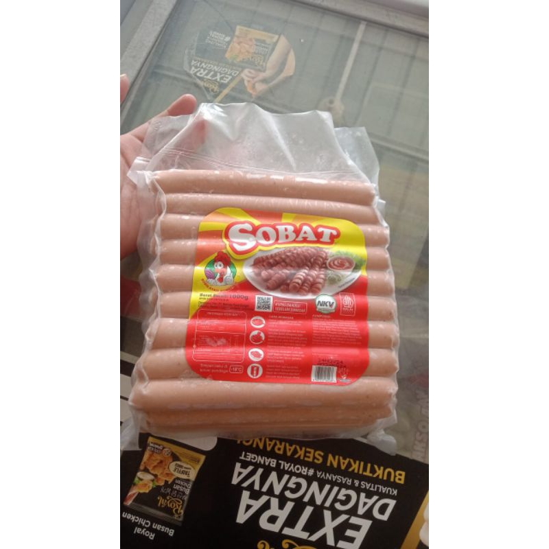 

Sosis Ayam Sobat kemasan 1000 gr isi 40 (Frozen Food)