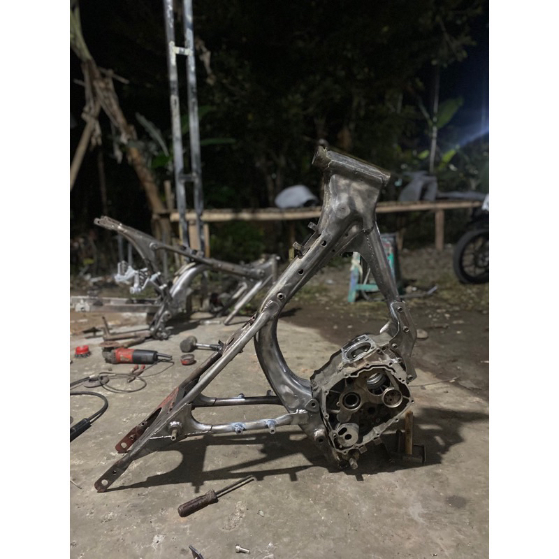 RANGKA CB GL100 SET BUNTUTAN PAKAI MJS PRESISI BEGEL PANJANG FULL MANISAN MIRIP K2