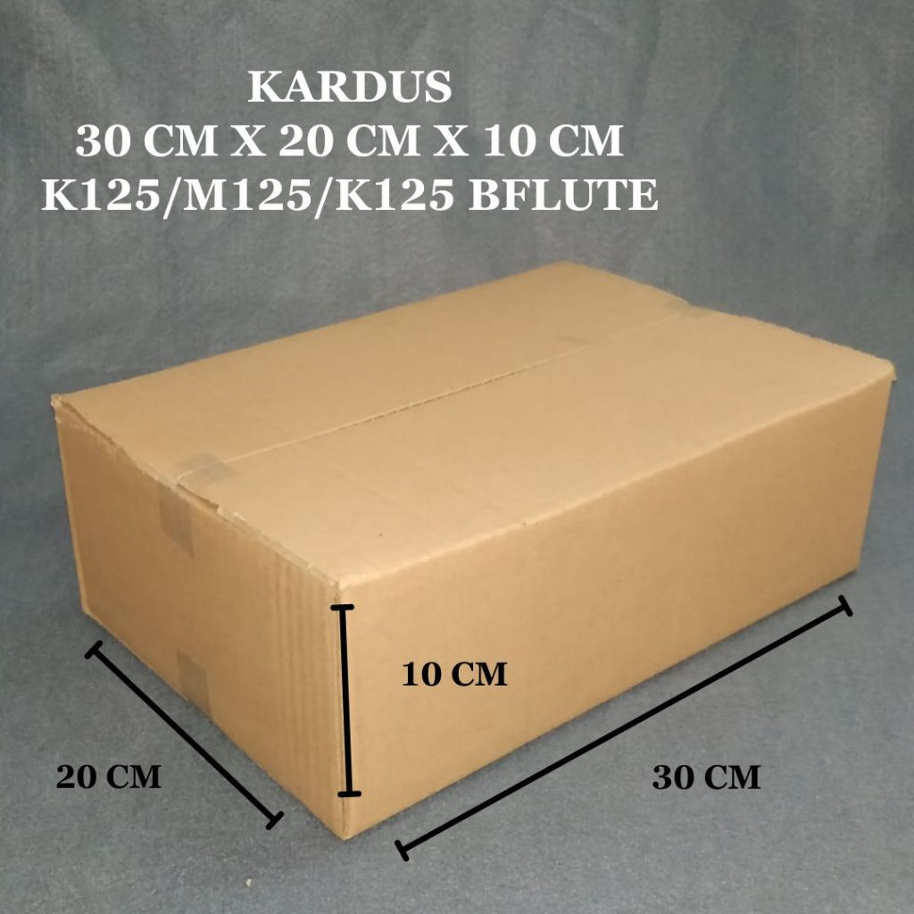 

Kardus Packing Tebal P30 cm x L20 cm x T10 cm BFlute K125/M125/K125