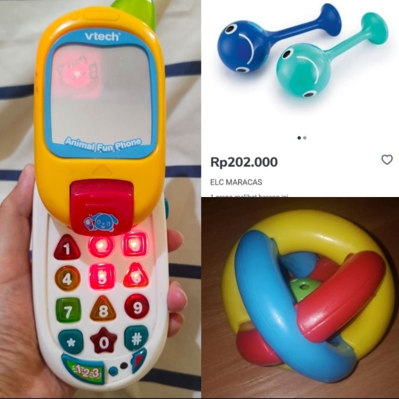 preloved branded original Toys VTech & ELC take all 3bh toys baby